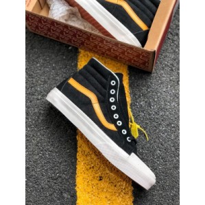 The long-awaited vulcanized version of the popular model is shipped ?? Vance vans Vance sk8 hi reissue 13 high-end black yellow high top casual skateboarding shoes with a half moon shaped Baotou design on the toe cap, which is very retro aesthetic vn0a3tkpb0y process: vulcanization 1:1 s