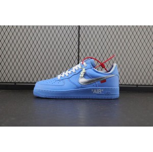 H12 off white x Nike Air Force 1'07 Virgil air force one ow North Carolina blue silver hook ci1173-40013