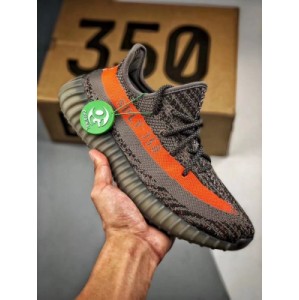 Actual measurement record of og pure original exclusive terminal supply: small probability of over inspection, large probability of failure to identify Adidas yeezy 350 V2 gray orange official sales Color: by1826