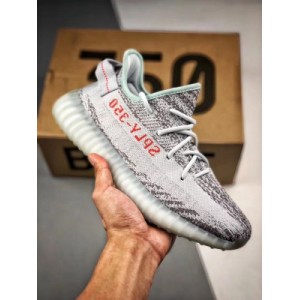 Actual measurement record of og pure original exclusive terminal supply: small probability of over inspection, large probability of failure to identify yeezy 350 V2 blue tint ice blue official sales Color: b37571