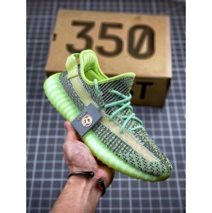 Actual measurement record of og pure original exclusive terminal supply: small probability of over inspection, large probability of failure to identify yeezy 350 V2 yeezreel reflective luminous green sky star Article No.: fx4130