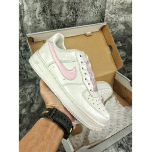 $210 Nike Air Force 1 GS air force one classic versatile board shoe velvet powder white leather 314219-130 size: 36.5 37 38.5 39