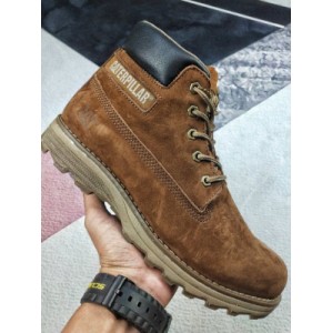 250 yuan cat cat cat p717819 men's shoe card agent shoes high top Martin boots short boots leather outdoor casual shoes color: coffee upper material: first layer cowhide sole: Rubber size: 39-44 normal leather shoes
