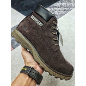 250 yuan cat cat cat p717820 men's shoe card agent shoes high top Martin boots short boots leather outdoor casual shoes color: coffee upper material: first layer cowhide sole: Rubber size: 39-44 normal leather shoes