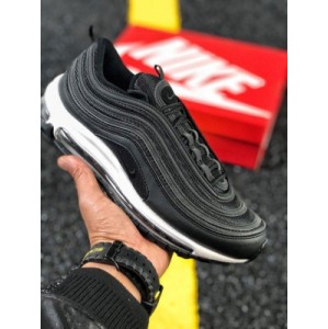 190 yuan company level nike air max 97 og QS Nike bullet air cushion running shoes black and white men's and women's shoes 921733-006 36-45