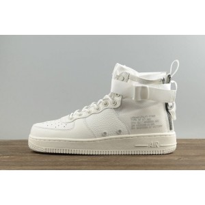 Original corporate Nike sf-af1 mid military boots all white men's shoes