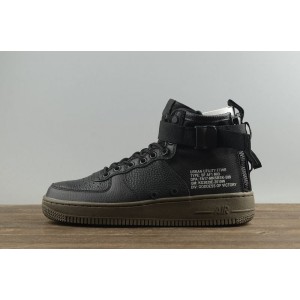 Original corporate Nike sf-af1 mid military boots black brown men's shoes