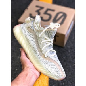 Yeezy 350v3 forerunner of foreign trade coconut 350v3 sky star my8676 side hollowed out silk translucent breathing mesh material, side TPU curve and Rb outsole boost window change in advance, full nail super elastic boost midsole, invincible foot feeling