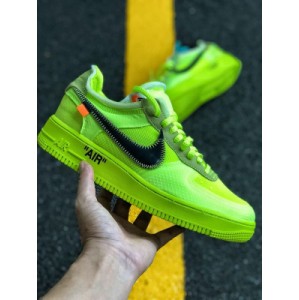 Pure original top-level version Nike Air Force 1 off white co branded Nike Air Force 1 low ao4606-700 original shoe last file correct logo correct toe cap correct sole pattern toe cap neat without wrinkles random comparison second kill Market