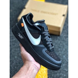 Pure original top-level version Nike Air Force 1 off white co branded Nike Air Force 1 low ao4606-001 original shoe last file correct logo correct toe cap correct sole pattern toe cap neat without wrinkles random comparison second kill Market