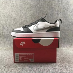 Nike court borough low 2 gs black and white silver style: ct3964 100 true 36-42 men's and women's sizes