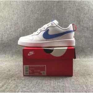 Nike court rough low 2 gs white and blue style: bq5448 109 true 36-42 men's and women's sizes