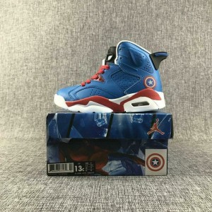 Air jordan 6 kids' shoe Captain America 28-35