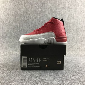 Air jordan 12 white and Red Kids' official website sync new colors 28-35