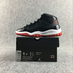 Air jordan 11 black and Red Kids' official website sync new colors 28-35