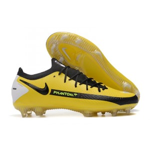 Arrival 38-45 Nike GT super run new series low top knitted water resistant Nike phantom GT elite FG white / Pink blast / black yellow and white FG nail football shoe