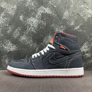 True Nike Air Jordan legacy NRG Levi's co branded Joe 1 basketball shoe 556298-010 size: 36-45