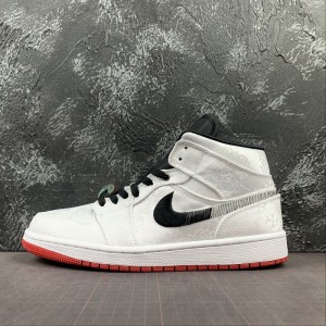 True standard corporate Nike Air Jordan 1 Joe 1 aj1 Jordan 1 generation basketball shoes white silk cu2804-100 size 36-46