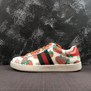 Gucci spring and summer new Gucci strawberry white shoes size: 35 36 37 38 39
