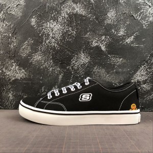 True standard company level SKECHERS SKECH 19 year female IP co branded X line friend casual shoes canvas shoes 66666202 / BLK size: 36.5 37.5 38 39 one size larger
