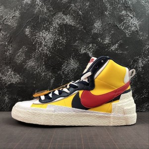 True standard corporate Nike combine dunk Blazer co branded hybrid double hook sneakers Fashion Week show deconstruction overlapping board shoes original first layer true vulcanized rubber outsole bv0072-700 size: 40-46