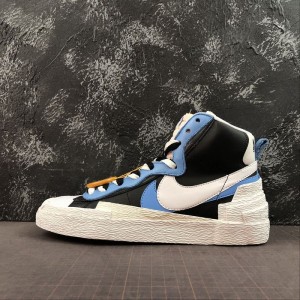 True standard corporate Nike combine dunk Blazer co branded hybrid double hook sneakers Fashion Week show deconstruction overlapping board shoes original first layer true vulcanized rubber outsole bv0072-001 size: 40-46