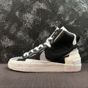 True standard corporate Nike combine dunk Blazer co branded hybrid double hook sneakers Fashion Week show deconstruction overlapping board shoes original first layer true vulcanized rubber outsole bv0072-002 size: 40-46