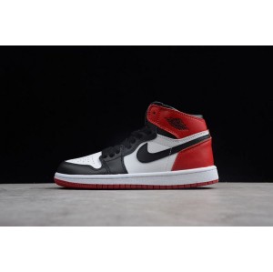 Aj1 black and white red 555088-125 children's shoes
