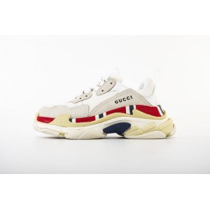 A generation of white and red Gucci co branded Paris Vintage daddy shoes Balenciaga triple s 490671w06f19000