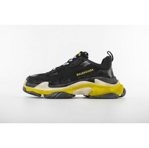 A generation of black and yellow Paris Vintage daddy shoes Balenciaga triple s 531388w09og1087
