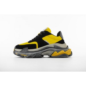 Second generation black and yellow Paris Vintage daddy shoes second generation Balenciaga triple s 2.0 483513w06e37070