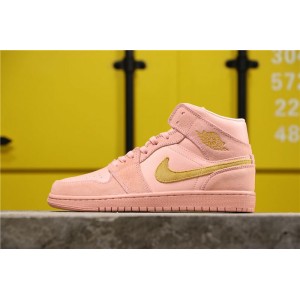 Air jordan 1 Mid se quote coral Stardust quote Article No.: bq6931-600 Qiao 1 middle upper dirty pink gold hook 40-45