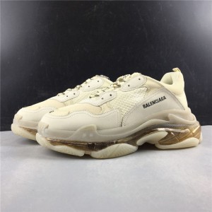 I8 version full air cushion Balenciaga triple s used champagne color air cushion full-length air cushion original base original box version original factory first layer leather mesh matching number 36-45 shipment