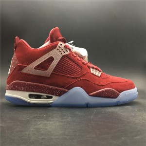 Jordan's 4th generation air jordan 4 bright red color matching correct version top original material true label takes the representative color of each university as the main tone, and their respective iconic elements are added to the details. Article No. 7-13 shipment 50