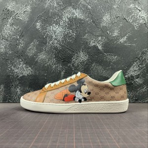 Gucci new color Gucci low top board shoes x27 high version Mickey Mouse printing complete set of accessories size: 35 36 37 38 39 40 41 42 43 44
