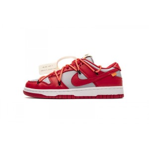 Cp5yn grey red Nike ow co branded board shoe ct0856-600 off white x Nike Dunk Low University Red