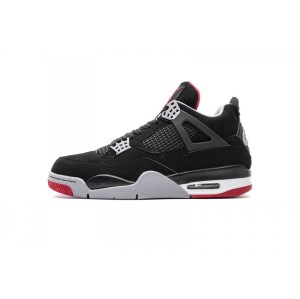 De0wq black grey red company level Jordan 4th generation basketball shoe sports shoe 308497-060 air jordan 4 retro bred