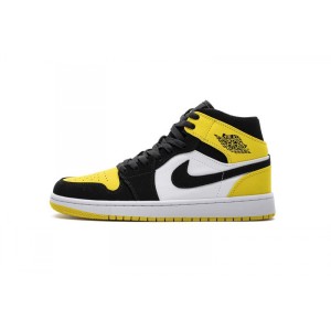Bn9yp black and yellow toe local Jordan generation 1 middle top basketball shoe sports shoe 852542-071 air jordan 1 Mid se quot yellow toe quot