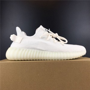 Tiger puff version Special Edition yeezy 350 boost V2 cream white small white shoes original bottom and original surface BASF popcorn original flower large particle all white luminous tiger puff version Article No. cp9366 No. 36-46.5 shipment D5