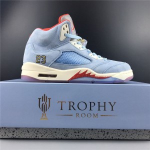 Top level version 5th generation trophy room x air jordan 5 ice Blu ice blue red parent-child joint family and friends LIMITED Global Limited Edition top level original version article number ci1899-400 article number 7.5-13 11.5 shipment
