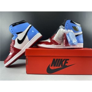Tiger flutter special air jordan 1 fearless aj1 white card blue red black red box patent leather Tiger flutter version Article No. ck5666-100 No. 40.5-46 shipment