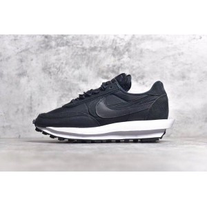 PK version: double hook running shoes 2.0 black double hook sacai x NK LVD waffle daybreak joint catwalk running shoes double hook double label double shoelace thick sole Article No.: bv0073-002