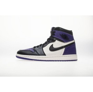 By3gg black purple toe Jordan generation air jordan 1 # og hi retro court purpose # 555088-501