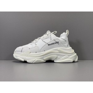 New plus version Taobao president version foreign trade GT version South Korea zh version: Paris daddy shoes white printing domestic version Balenciaga tripe-s Balenciaga Vintage daddy shoes article No.: 536737 size: 35-45