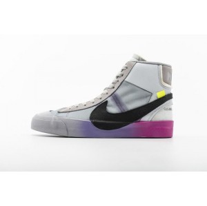 Be0ft rainbow ow pink gradient purple Nike trailblazer medium off white x Nike Blazer Mid queen aa3832-002