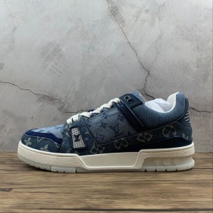 Louis Vuitton LV trainer denim low top is the first choice to brush the street in summer. Correctly limit the shoebox size 39 40 41 42 43 44 45