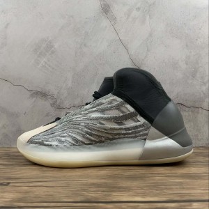 Y really hot Adidas yeezy boost basketball quantum coconut popcorn midsole high top knitted casual sports basketball shoes quantum zebra grey carbon black 3M q46473 size: 40-46