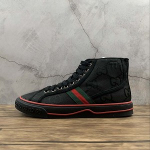 Chip version Guangdong original Gucci Gucci canvas versatile casual board shoes size 35 36 37 38 39 40 41 42 43 44