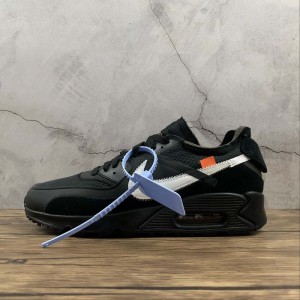 True corporate nike air max 90 x off white co branded half length air cushion running shoe aa7293-001 size: 36-46