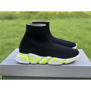 Balenciaga socks shoes black fluorescent letters full size shipment 35-45